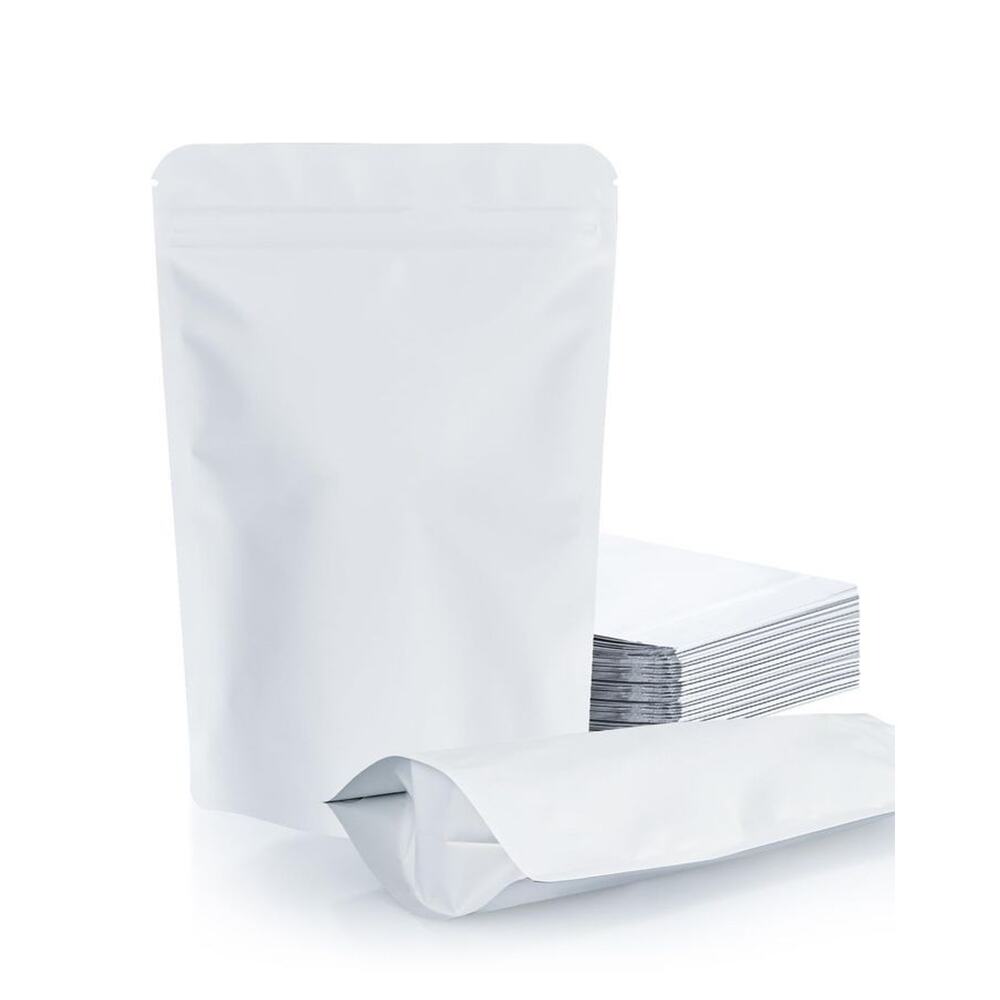 100 Pack Resealable Stand Up Bags,7.9" x 11.8" Smell Proof Pouch Sealable Foi...